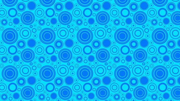 Patrón de fondo de círculos aleatorios sin costura azul Vector Ilustración — Vector de stock