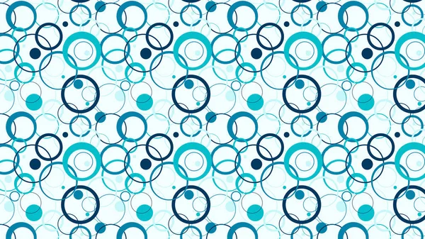 Ljusblå överlappande cirklar mönster vektorgrafik — Stock vektor