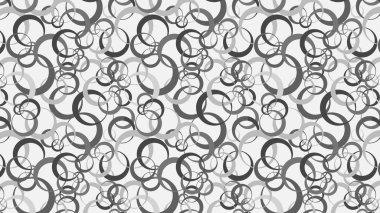 Gri Dikişsiz Örtüşen Daireler Desen Vektör Görüntüsü