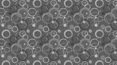 Koyu Gri Örtüşen Daireler Deseni