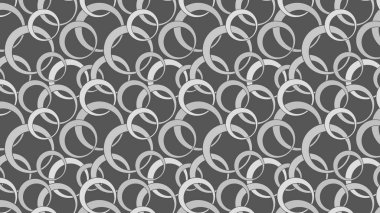 Koyu Gri Örtüşen Daireler Deseni