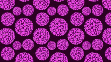 Mor Dikişsiz Noktalı Daireler Arka Plan Deseni Grafiği