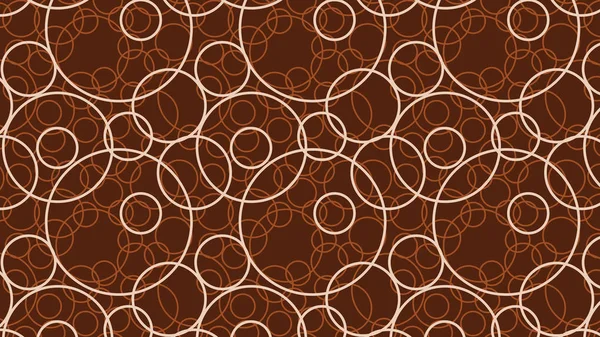 Modèle de cercle de chevauchement brun foncé graphique — Image vectorielle