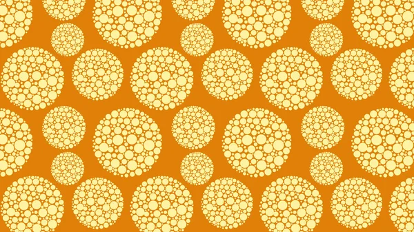 Círculos pontilhados sem costura laranja padrão fundo Vector Ilustração — Vetor de Stock