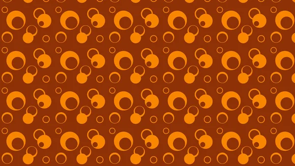 Dunkel orange nahtlose geometrische Kreismuster Hintergrunddesign — Stockvektor