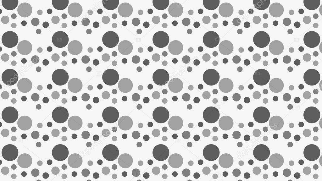 Grey Random Circles Dots Background Pattern