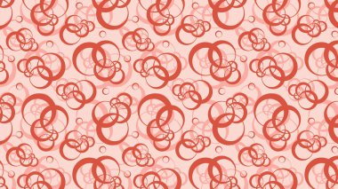 Kırmızı Çakışan Daireler Arka Plan Deseni