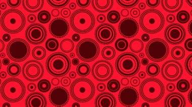 Kırmızı Daire Desen Vektör Grafiği