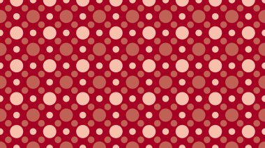 Kırmızı Retro Daireler Arka Plan Deseni