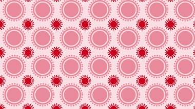 Işık Kırmızı Sımeti Geometrik Daire Deseni