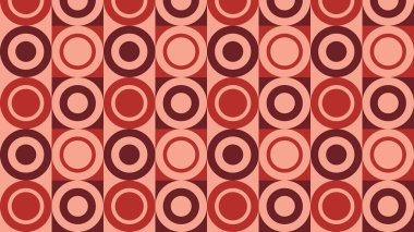 Kırmızı Vintage Daireler Desen Arka Plan