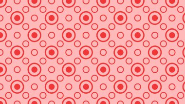 Kırmızı Dikişsiz Geometrik Daire Deseni