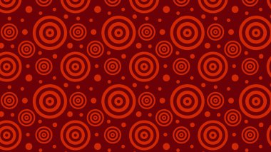 Koyu Kırmızı Dikişsiz Eşmerkezli Daireler Arka Plan Deseni