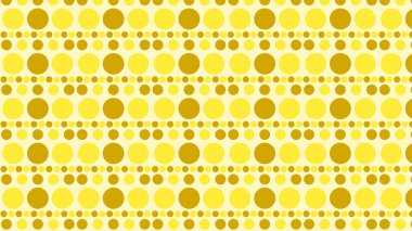 Yellow Retro Circles Pattern Background Illustrator