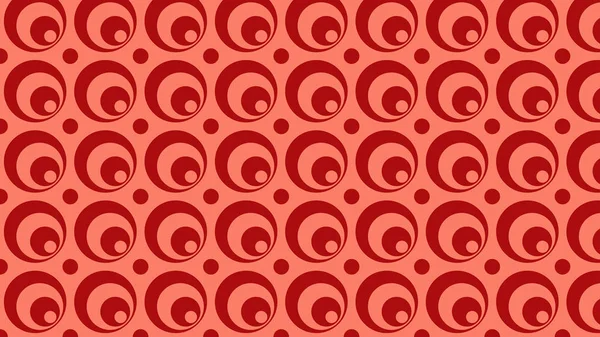 Roter nahtloser Kreis Hintergrund Muster-Vektor — Stockvektor