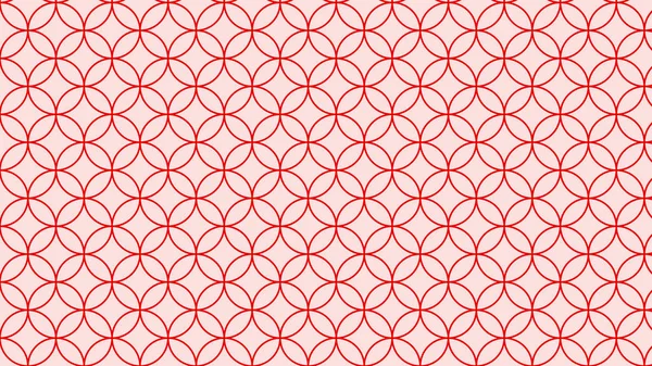 Açık Kırmızı Dikişsiz Örtüşen Daireler Desen Arka Plan