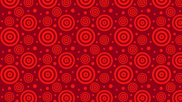 Círculos concêntricos sem costura vermelho escuro padrão fundo ilustrador — Vetor de Stock