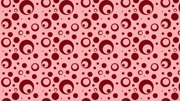 赤いシームレスな幾何学的円の背景パターン — ストックベクタ