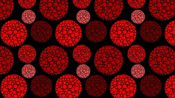 Rouge foncé sans couture pointillés Cercles Modèle de fond — Image vectorielle