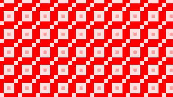 Červený geometrický Čtvercový vzorek pozadí – ilustrace — Stockový vektor