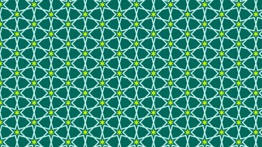 Yeşil Dikişsiz Yıldız Desen Vektör Sanat
