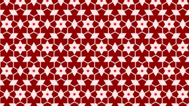 Kırmızı Yıldızlar Desen Vektörü