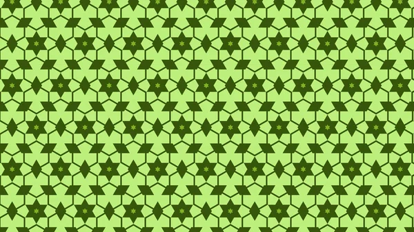 Grüne nahtlose Sterne Muster Vektor Illustration — Stockvektor
