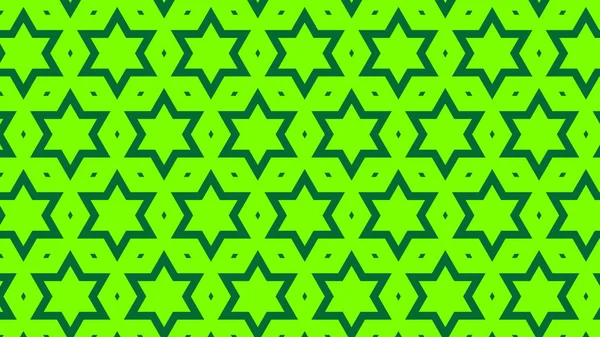Neonový zelený vzor bezešvých hvězd — Stockový vektor