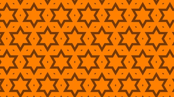 Estrelas laranja padrão gráfico — Vetor de Stock