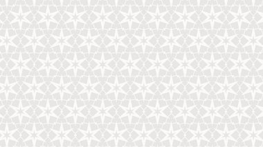 White Seamless Stars Background Pattern Vector Illustration