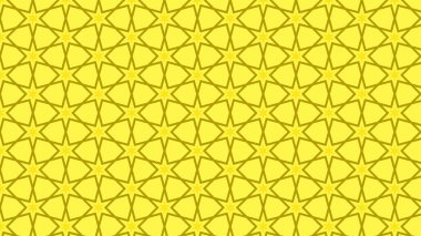 Yellow Seamless Stars Pattern Background