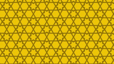 Yellow Stars Pattern Background Vector Image