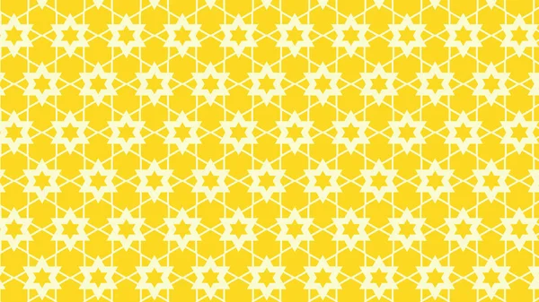 Gelbe nahtlose Sterne Muster Hintergrund — Stockvektor