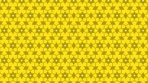 Yellow Seamless Stars Pattern Background Design — Stock Vector
