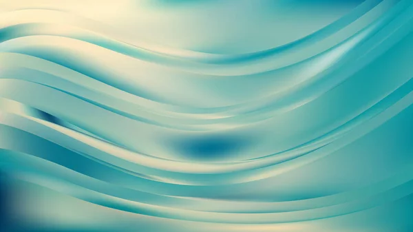 米色和绿松石抽象波背景图形 — 图库矢量图片