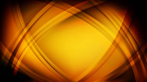 Orange och svart böjda linjer bakgrund vektorgrafik — Stock vektor