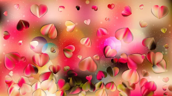 Rózsaszín és sárga Love háttérkép — Stock Vector