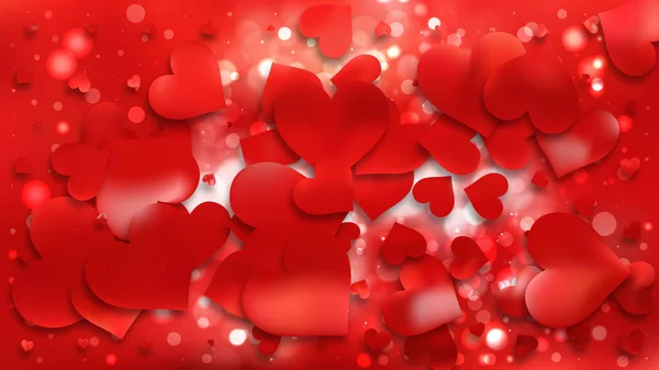 Roter Liebes-Hintergrund — Stockvektor