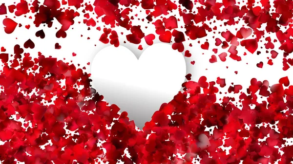 Rot und weiß Romantik Hintergrund — Stockvektor