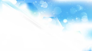 Soyut Mavi ve Beyaz Bokeh Arka Plan Vektörü