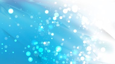 Soyut Mavi ve Beyaz Işıklar Arka Plan Vektörü