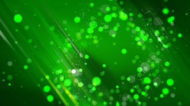 Abstract Cool Green Bokeh Lights Background Design