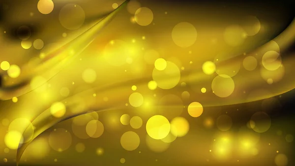 Abstract Cool Gold Bokeh Lights Background Design — Stock vektor
