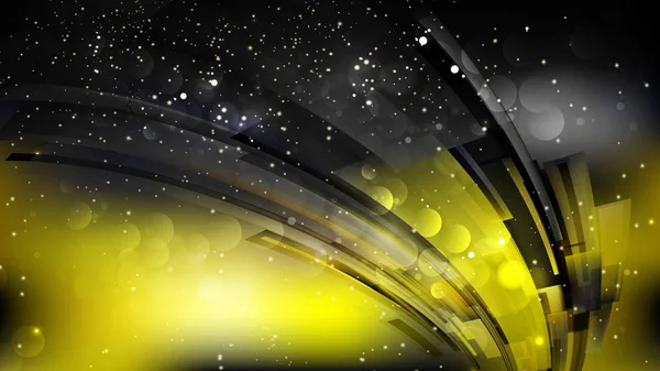 Abstrakt kyla gula lampor bakgrundsbild — Stock vektor
