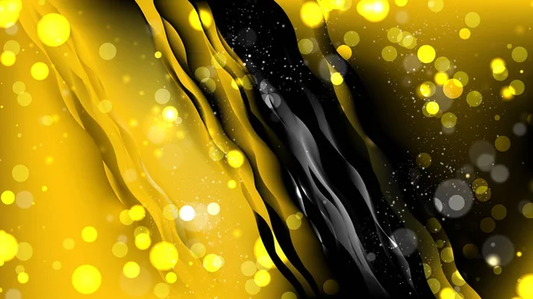 Аннотация Cool Yellow Blur Lights Background Image — стоковый вектор