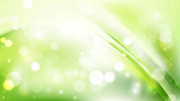 Abstrato verde e branco Bokeh luzes imagem de fundo —  Vetores de Stock
