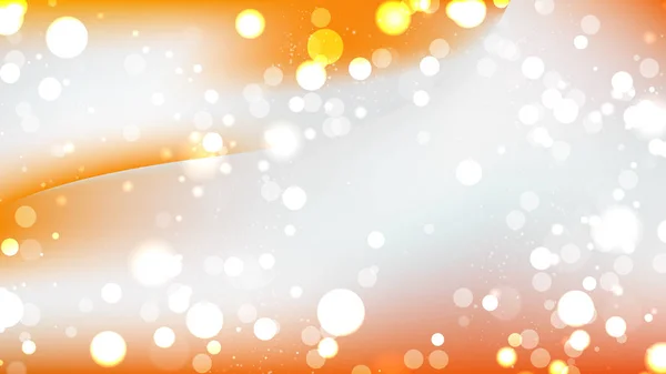 Abstraktes orange und weißes Bokeh-Hintergrunddesign — Stockvektor
