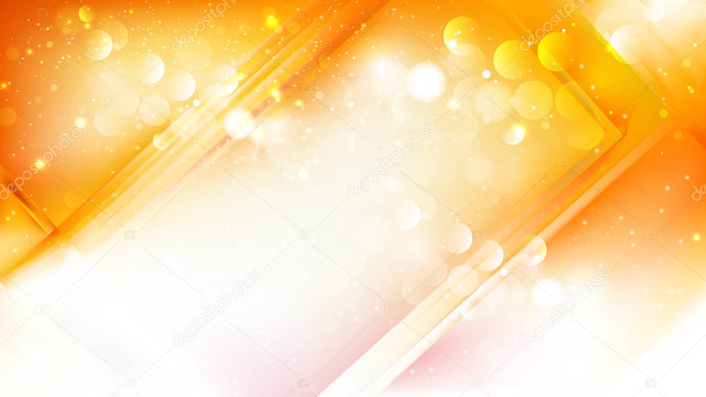 Abstract Orange and White Lights Background Vector