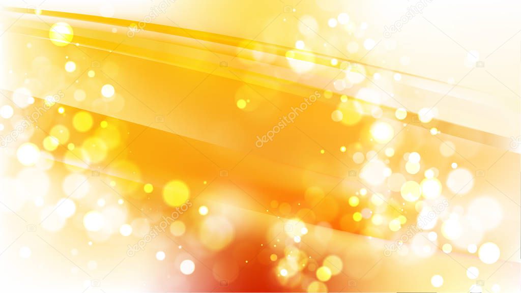 Abstract Orange and White Blurry Lights Background Vector