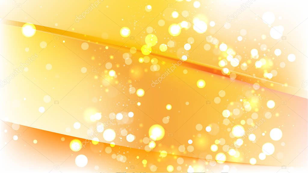 Abstract Orange and White Bokeh Background
